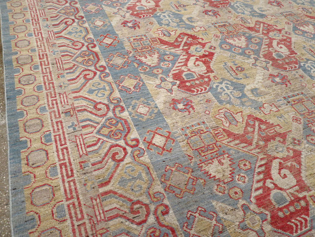 Contemporary East Turkestan Khotan Room Size Carpet, No.30996 - Galerie Shabab