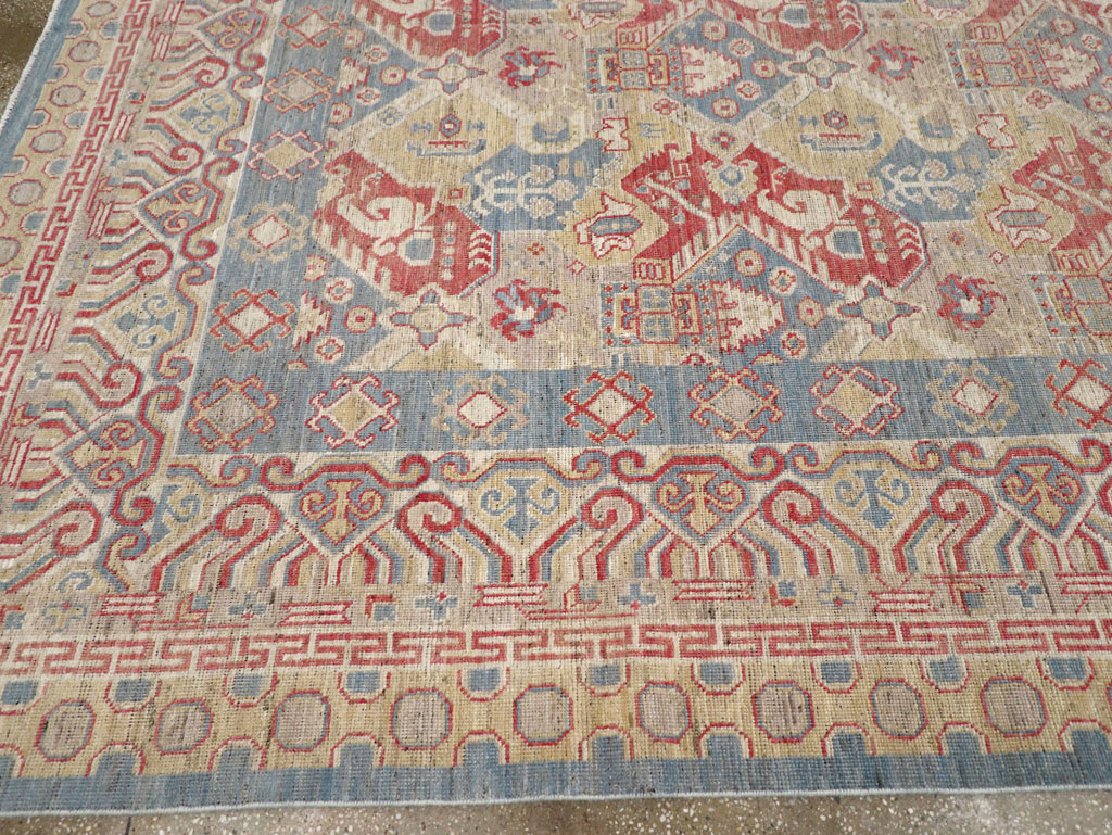 Contemporary East Turkestan Khotan Room Size Carpet, No.30996 - Galerie Shabab