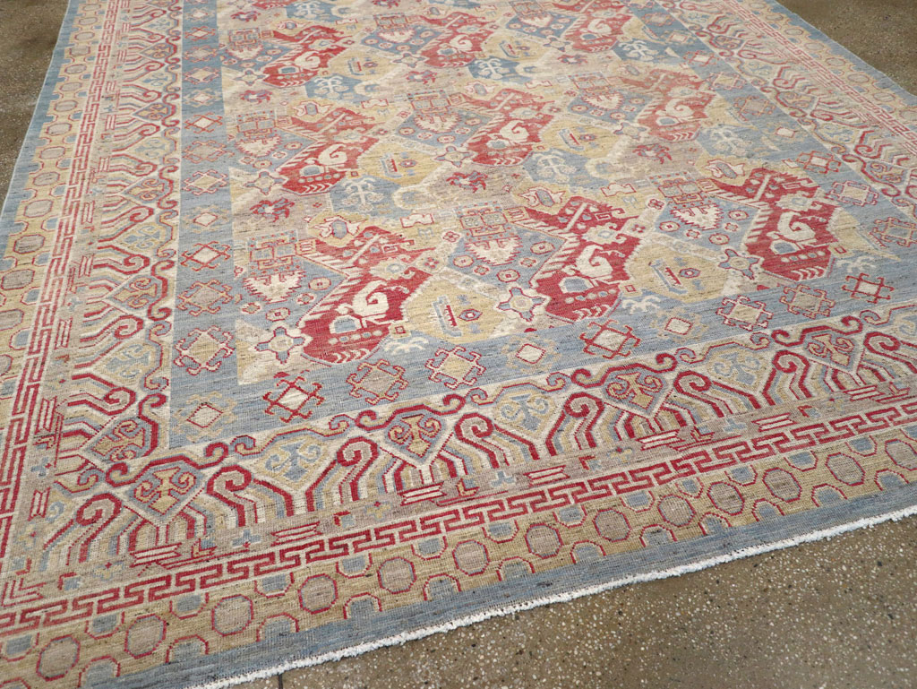 Contemporary East Turkestan Khotan Room Size Carpet, No.30996 - Galerie Shabab