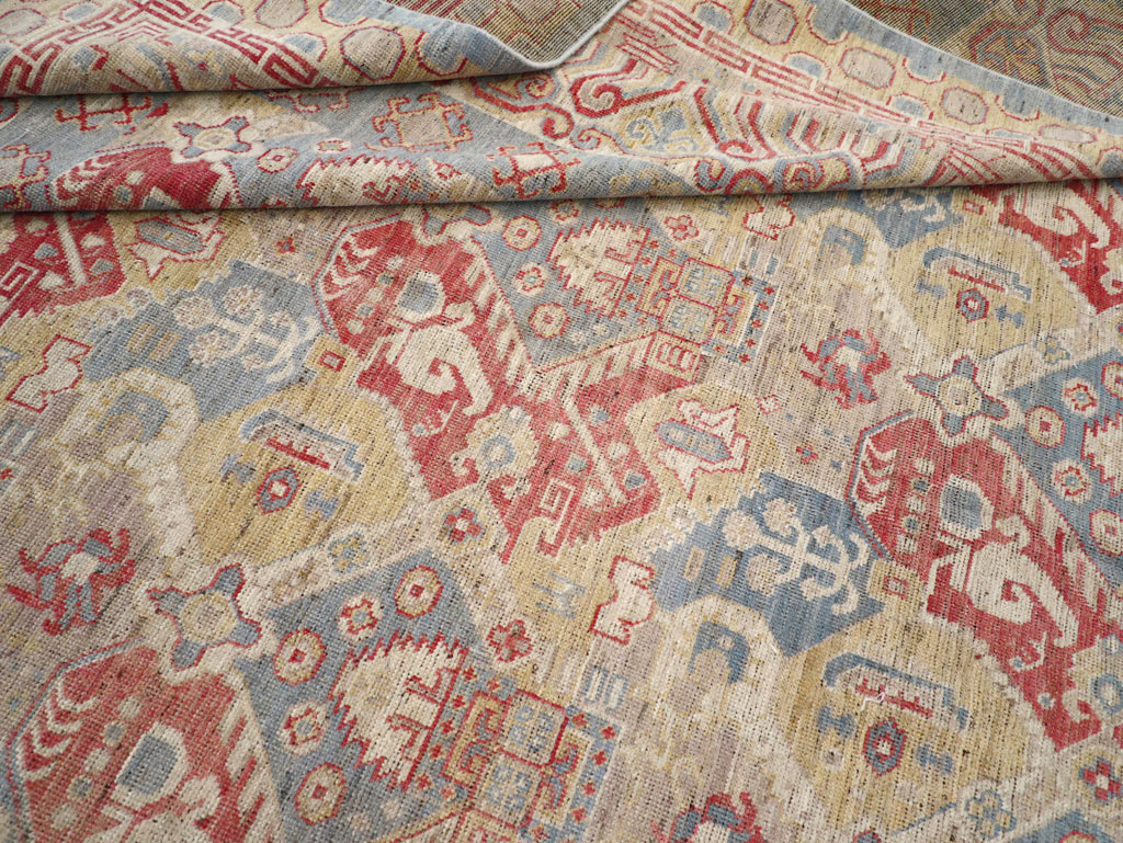 Contemporary East Turkestan Khotan Room Size Carpet, No.30996 - Galerie Shabab