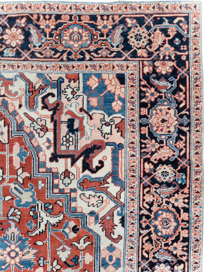 Antique Persian Heriz Room Size Carpet, No.30998 - Galerie Shabab