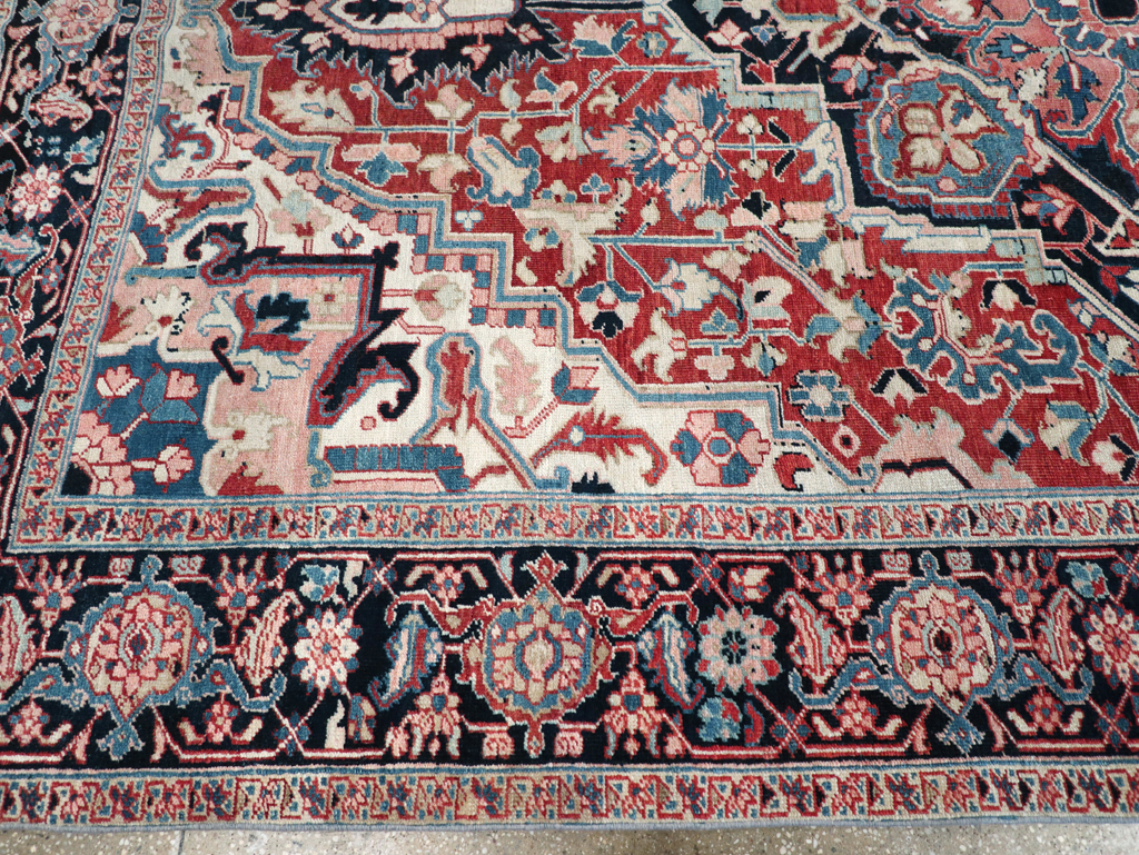 Antique Persian Heriz Room Size Carpet, No.30998 - Galerie Shabab
