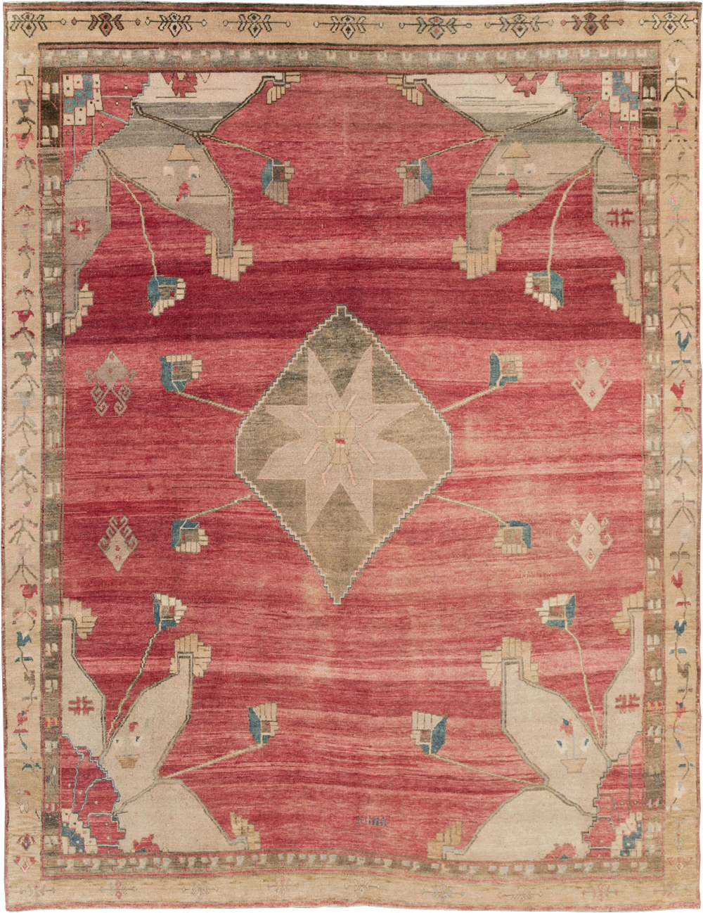 Vintage Turkish Anatolian Small Room Size Carpet, No.31000 - Galerie Shabab