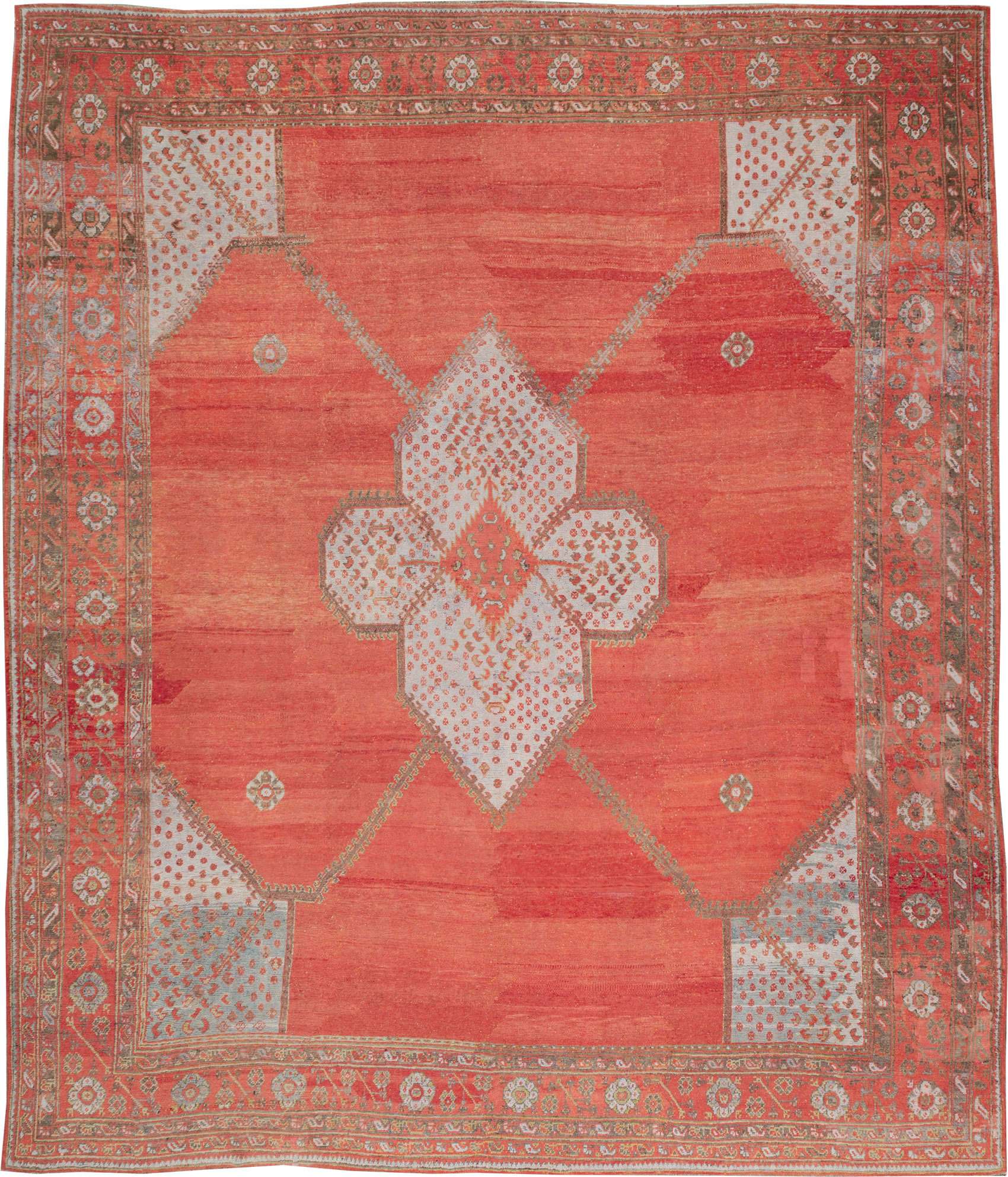 Antique Turkish Oushak Carpet, No.31002 - Galerie Shabab