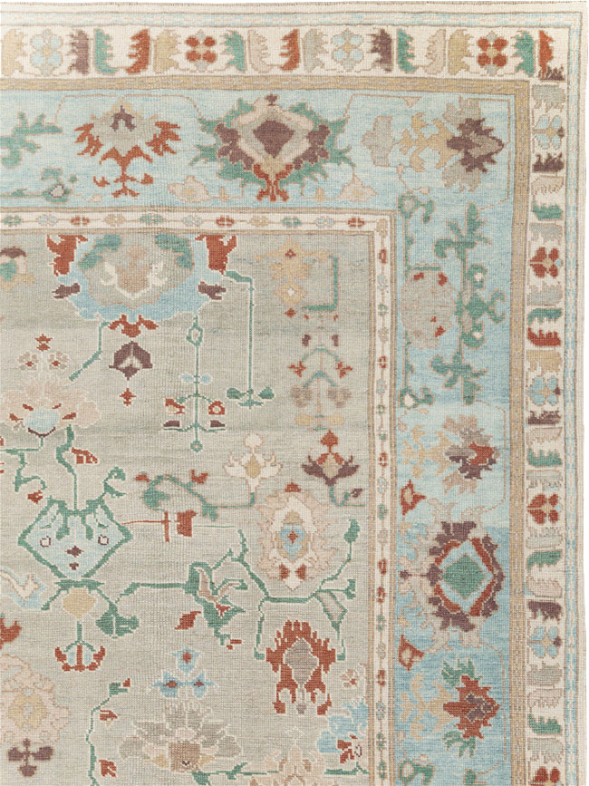 Contemporary Turkish Oushak Room Size Carpet, No.31013 - Galerie Shabab