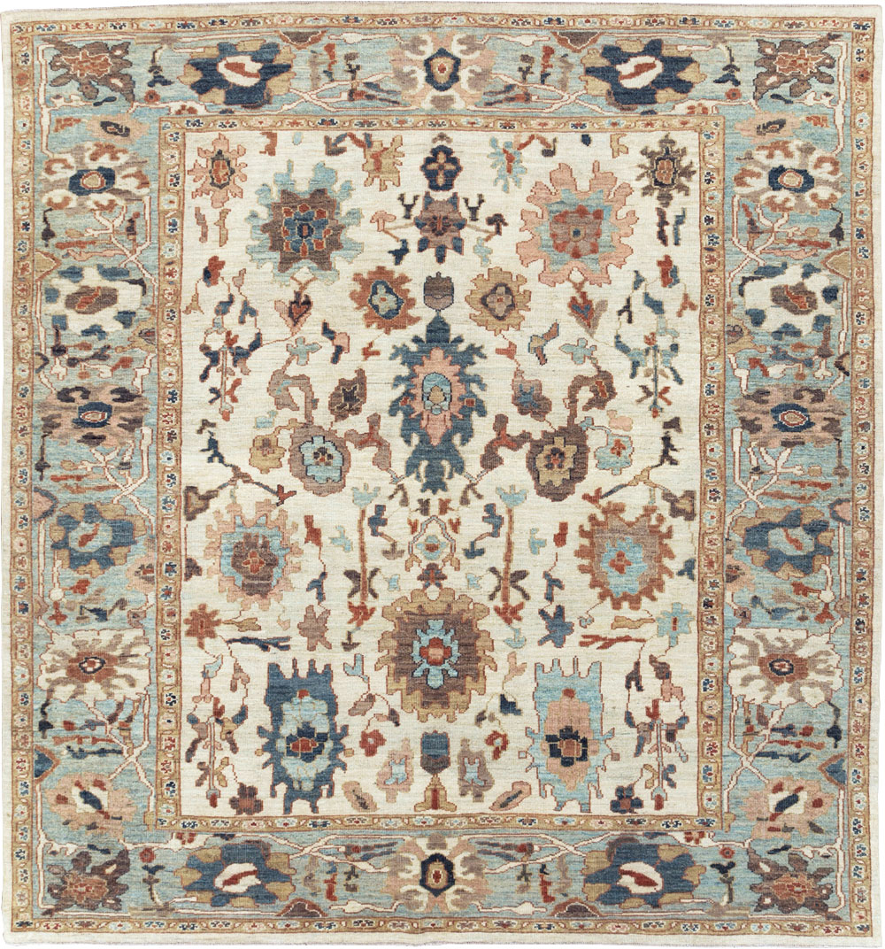 Contemporary Persian Sultanabad Square Room Size Carpet, No.31015 - Galerie Shabab