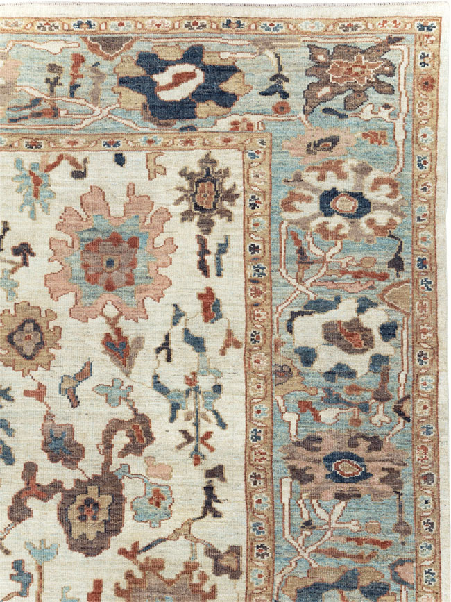 Contemporary Persian Sultanabad Square Room Size Carpet, No.31015 - Galerie Shabab