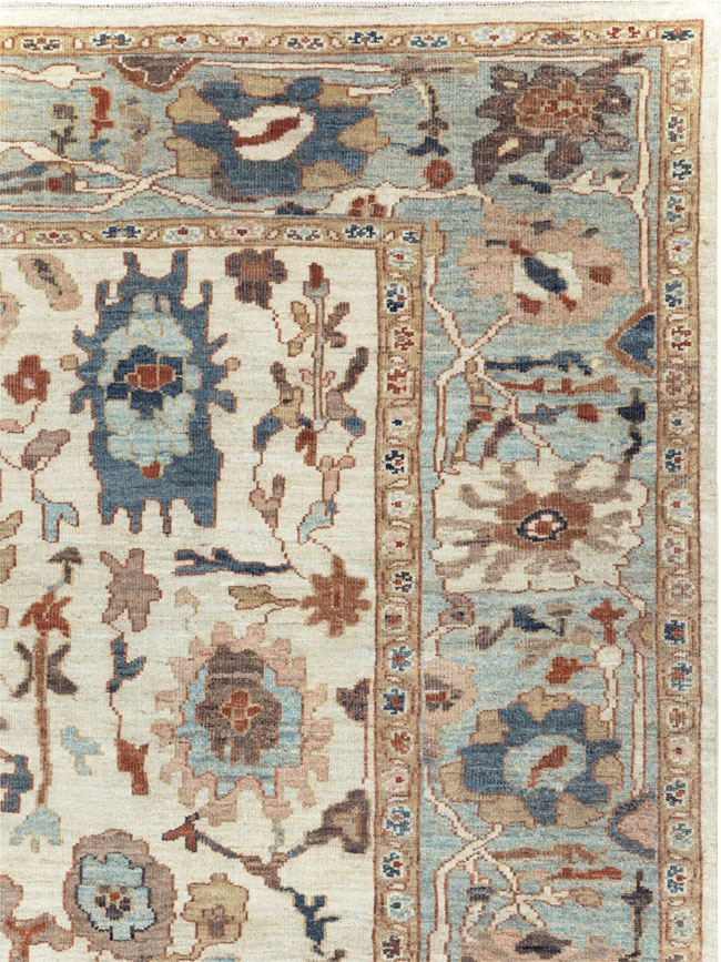 Contemporary Persian Sultanabad Square Room Size Carpet, No.31015 - Galerie Shabab