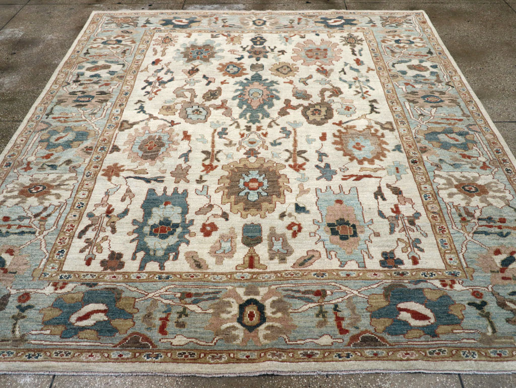 Contemporary Persian Sultanabad Square Room Size Carpet, No.31015 - Galerie Shabab