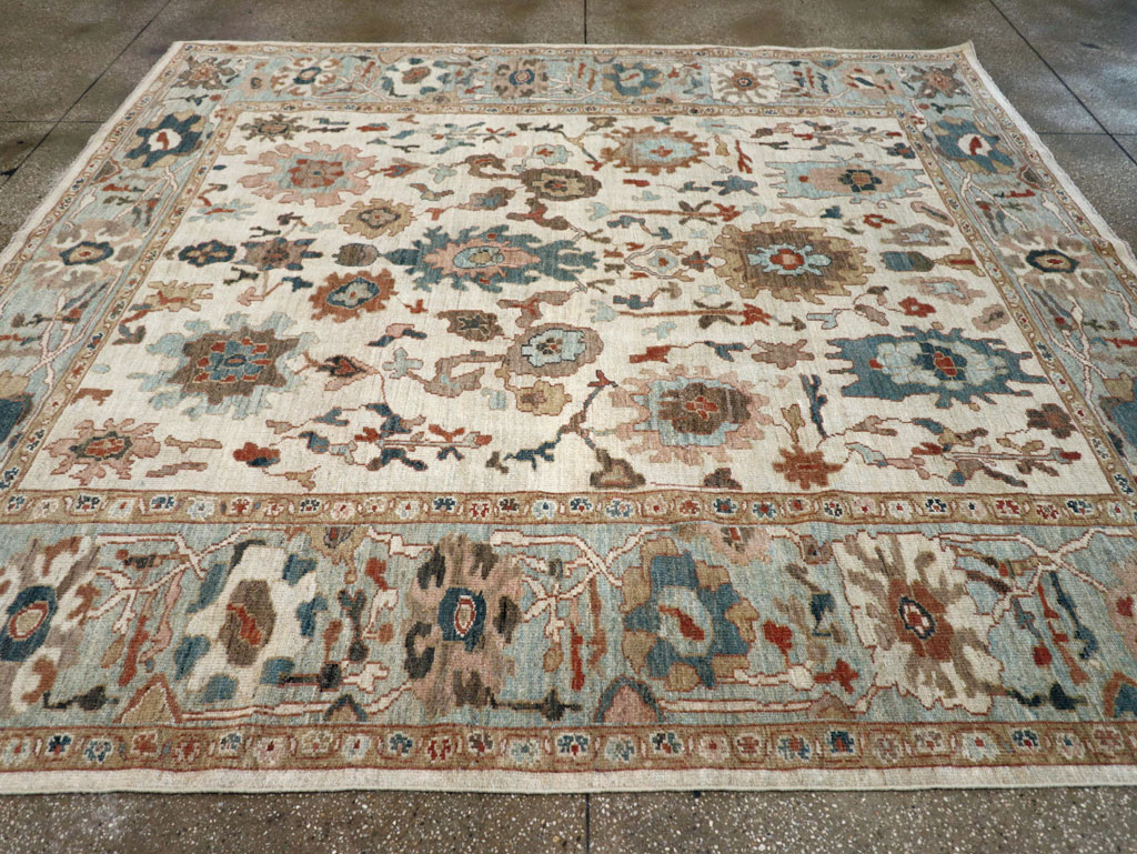 Contemporary Persian Sultanabad Square Room Size Carpet, No.31015 - Galerie Shabab