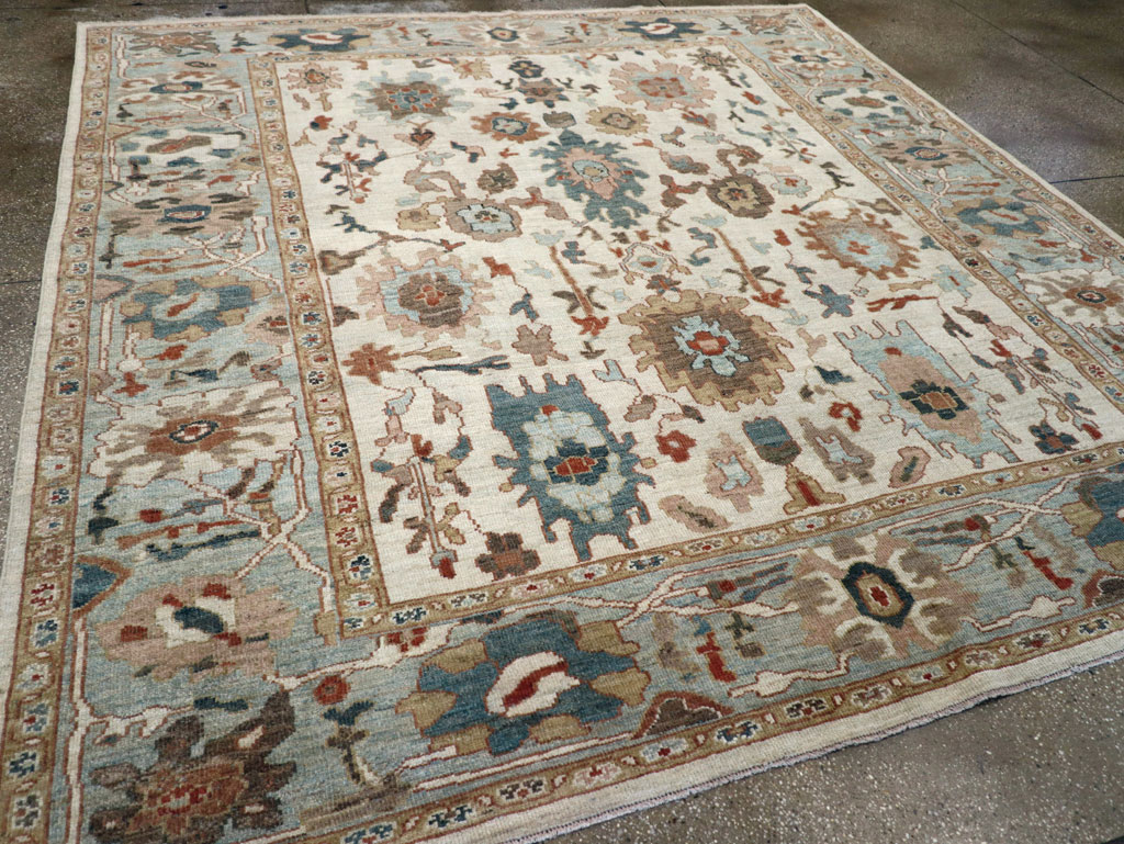 Contemporary Persian Sultanabad Square Room Size Carpet, No.31015 - Galerie Shabab