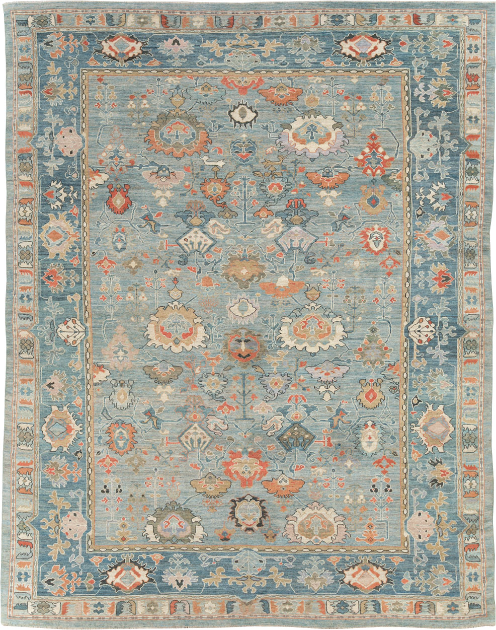 Modern Turkish Oushak Carpet, No.31016 - Galerie Shabab