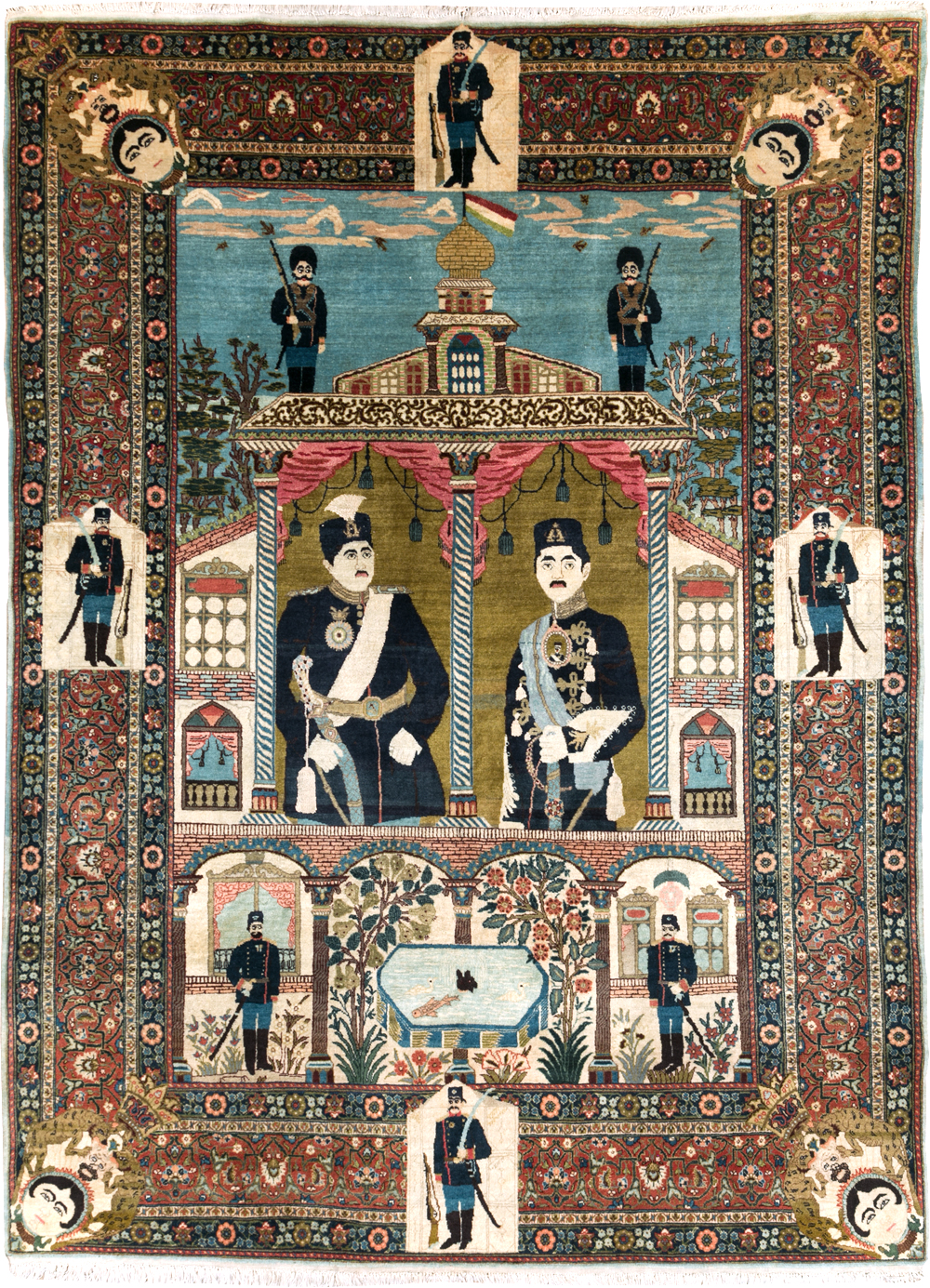 Antique Persian Pictorial Tabriz Rug, No.31017 - Galerie Shabab