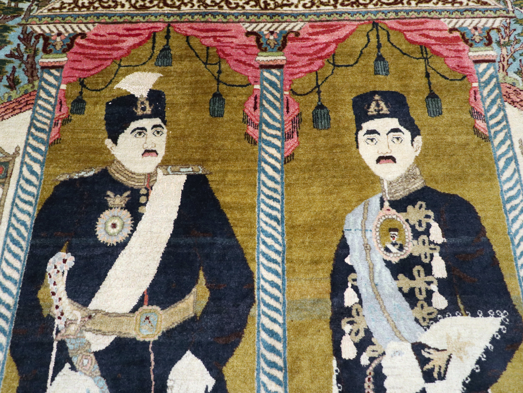 Antique Persian Pictorial Tabriz Rug, No.31017 - Galerie Shabab