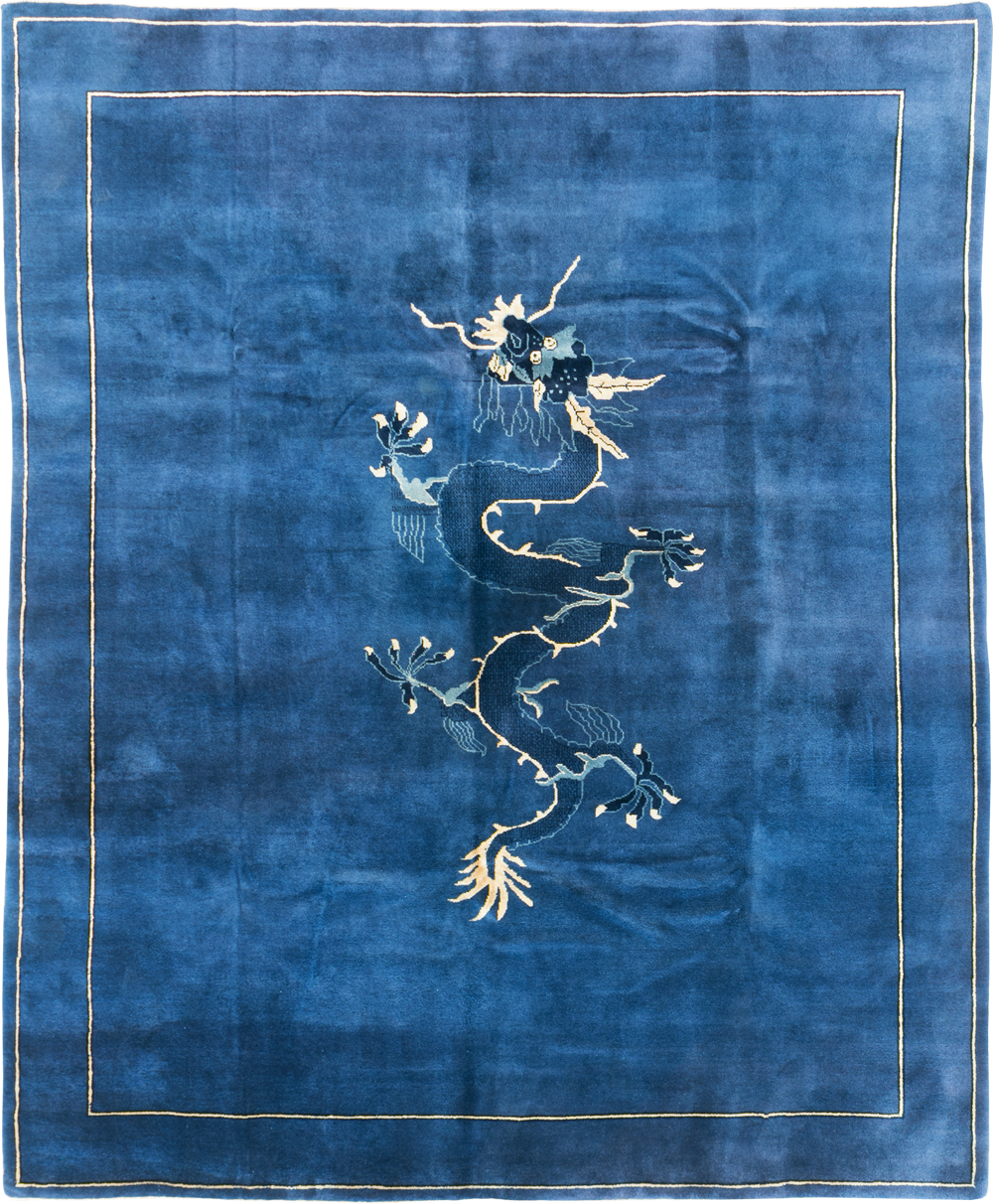 Vintage Chinese Dragon Peking Small Room Size Carpet, No.31018 - Galerie Shabab