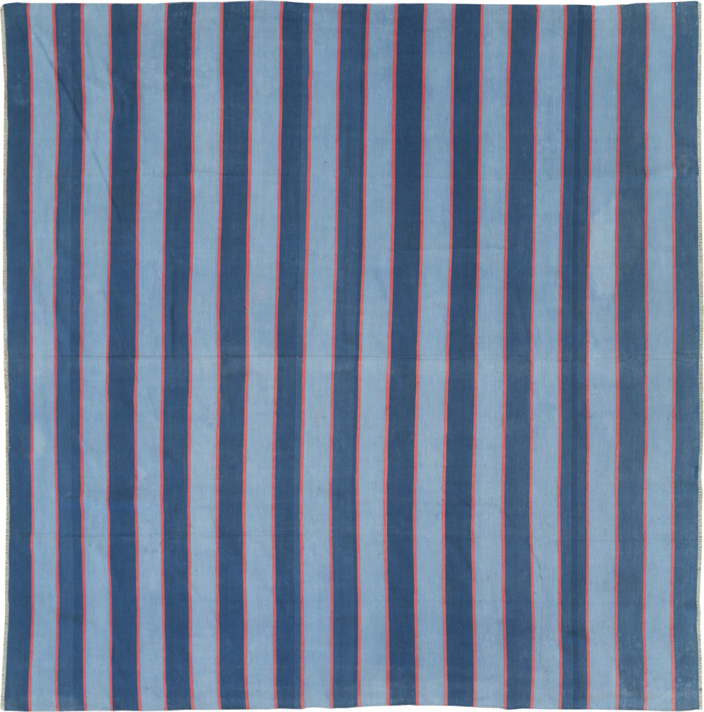 Vintage Indian Flatweave Dhurrie Square Rug, No.31023 - Galerie Shabab