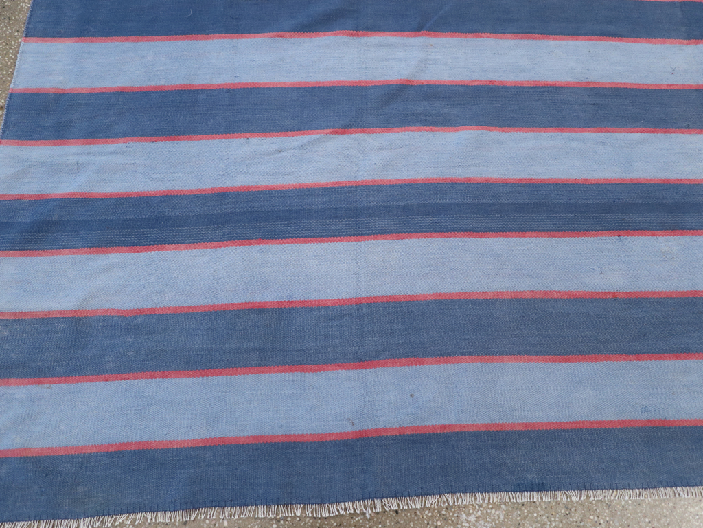 Vintage Indian Flatweave Dhurrie Square Rug, No.31023 - Galerie Shabab