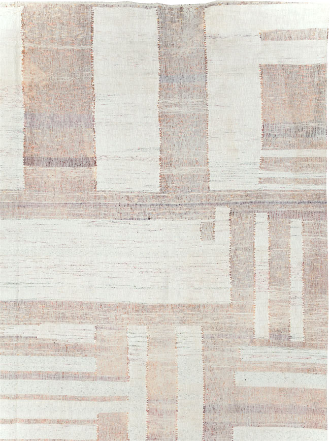 Vintage Turkish Flatweave Kilim Large Room Size Carpet, No.31032 - Galerie Shabab