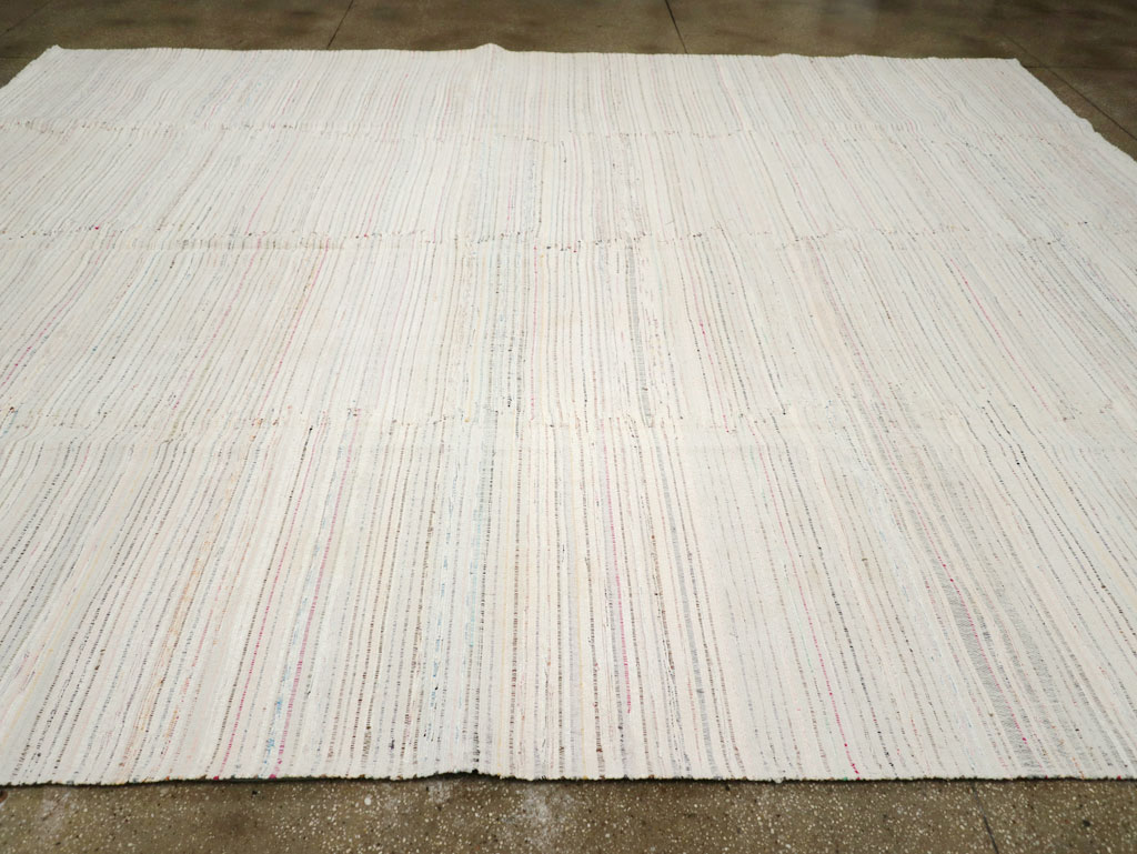 Vintage Turkish Flatweave Kilim Room Size Carpet, No.31033 - Galerie Shabab