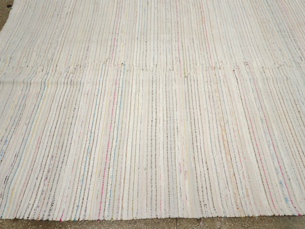 Vintage Turkish Flatweave Kilim Room Size Carpet, No.31033 - Galerie Shabab
