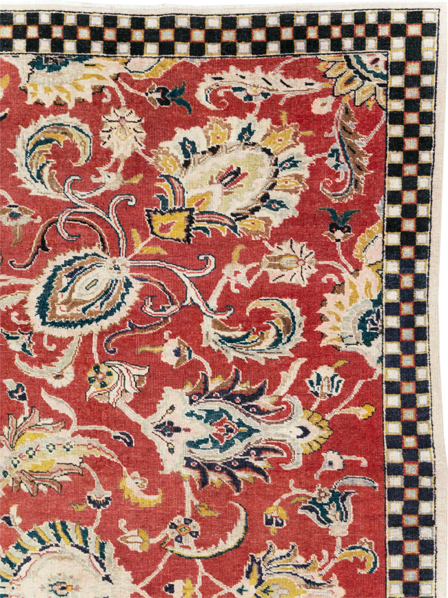 Vintage Persian Tabriz Room Size Carpet, No.31034 - Galerie Shabab