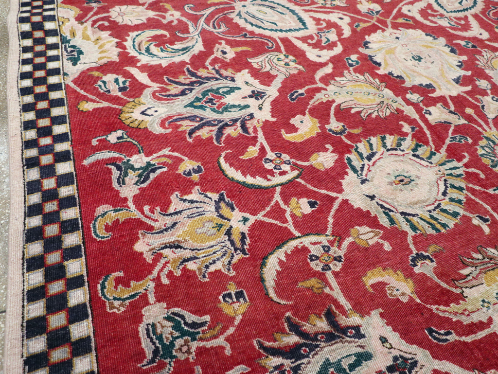 Vintage Persian Tabriz Room Size Carpet, No.31034 - Galerie Shabab