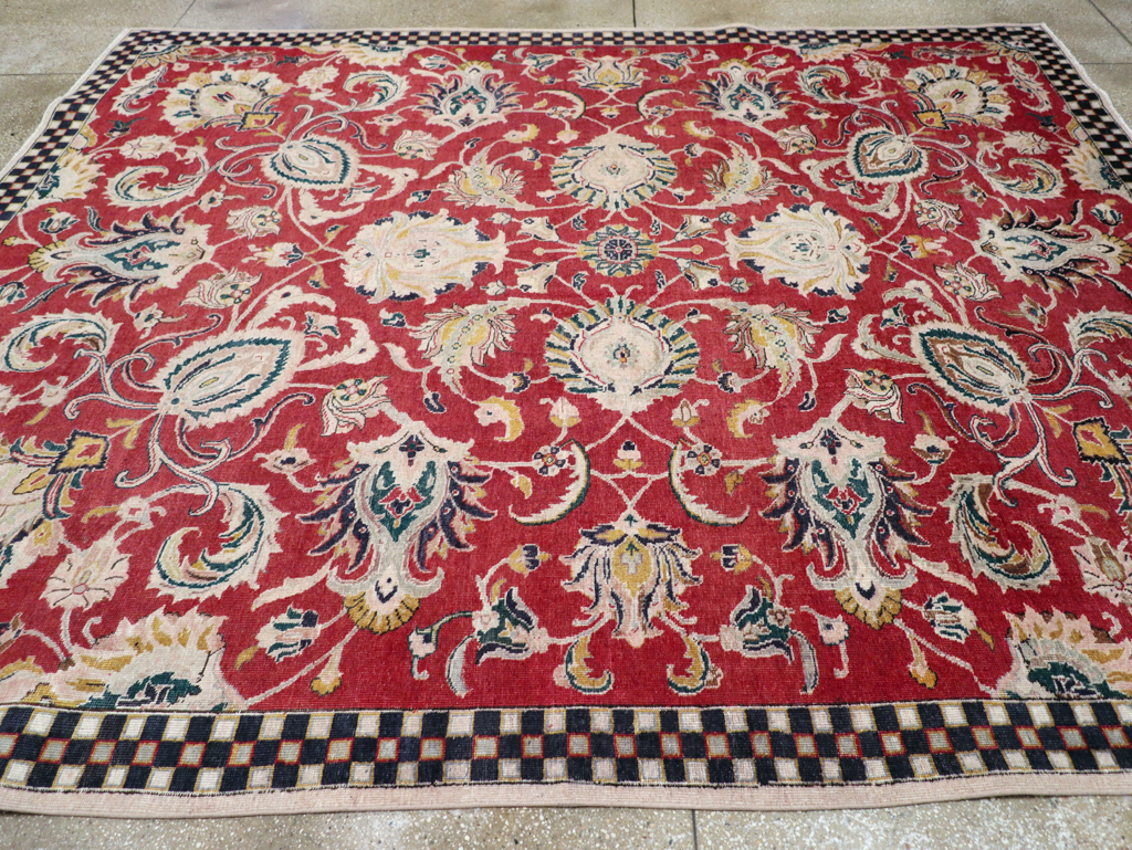 Vintage Persian Tabriz Room Size Carpet, No.31034 - Galerie Shabab