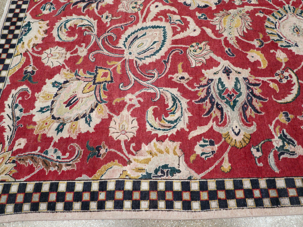 Vintage Persian Tabriz Room Size Carpet, No.31034 - Galerie Shabab