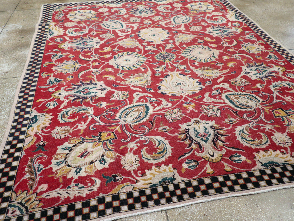 Vintage Persian Tabriz Room Size Carpet, No.31034 - Galerie Shabab