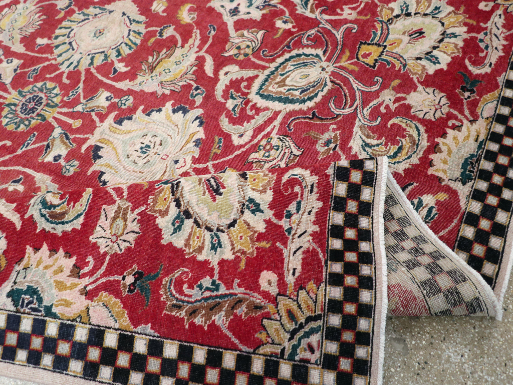 Vintage Persian Tabriz Room Size Carpet, No.31034 - Galerie Shabab
