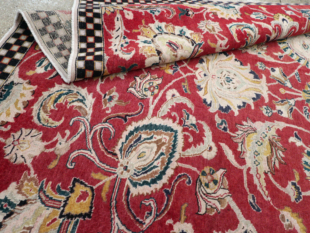 Vintage Persian Tabriz Room Size Carpet, No.31034 - Galerie Shabab