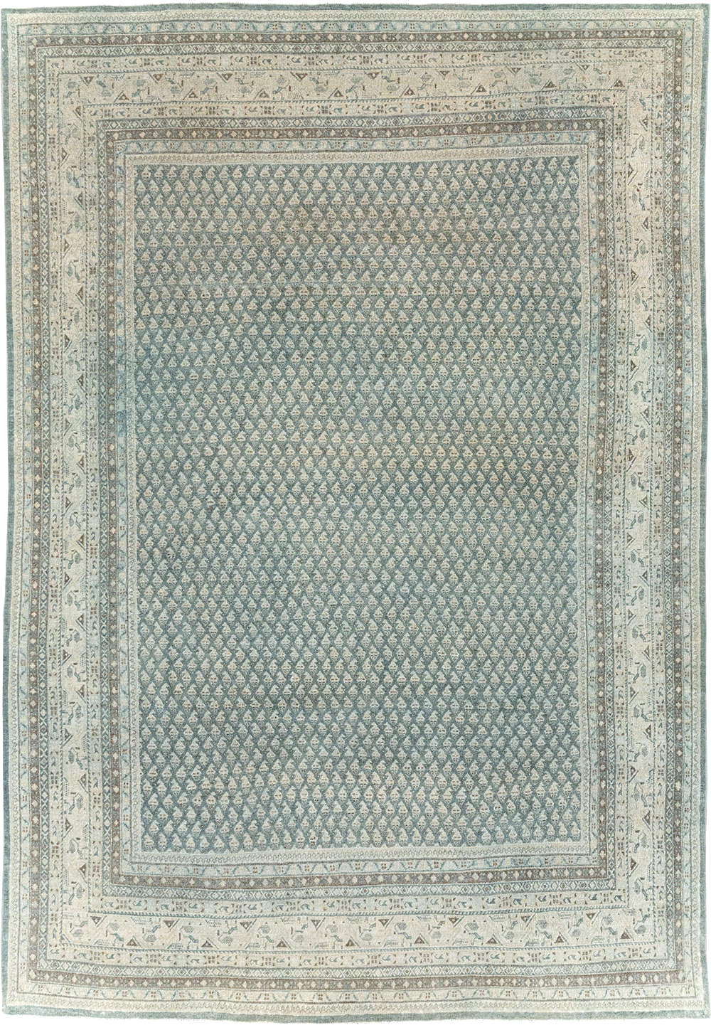 Vintage Persian Tabriz Accent Carpet, No.31037 - Galerie Shabab