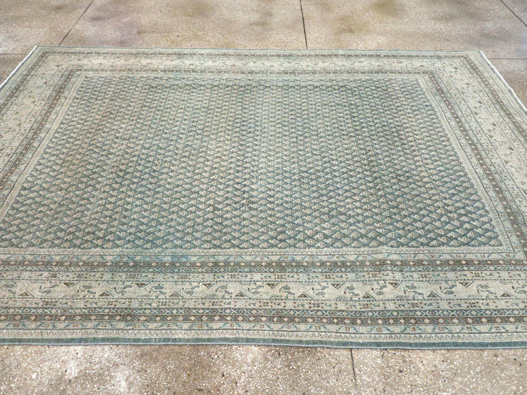 Vintage Persian Tabriz Accent Carpet, No.31037 - Galerie Shabab
