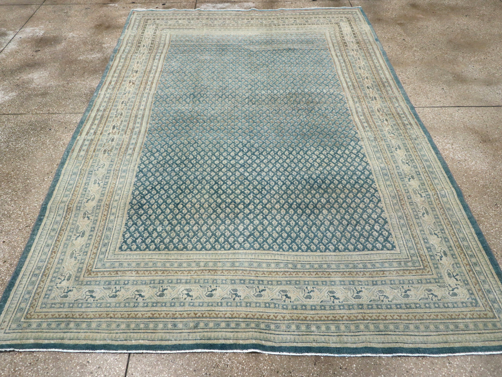 Vintage Persian Tabriz Accent Carpet, No.31039 - Galerie Shabab
