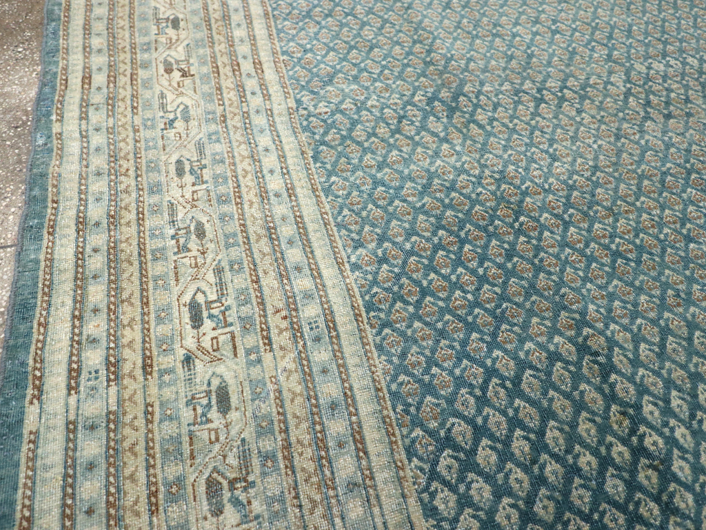 Vintage Persian Tabriz Accent Carpet, No.31039 - Galerie Shabab