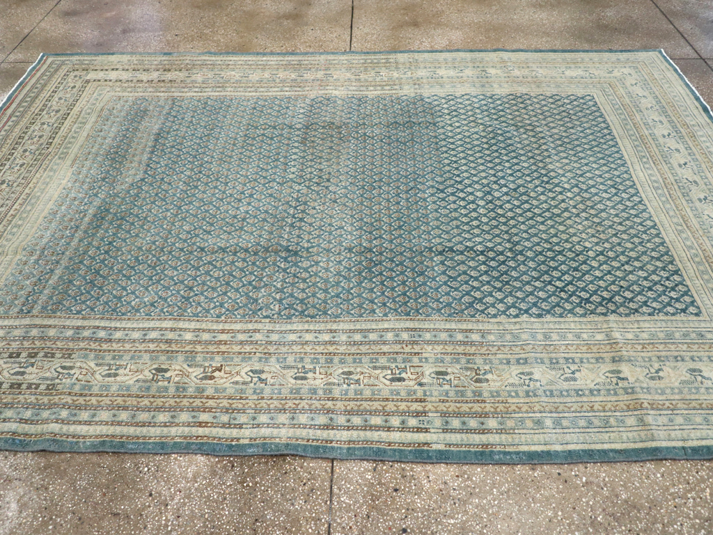 Vintage Persian Tabriz Accent Carpet, No.31039 - Galerie Shabab