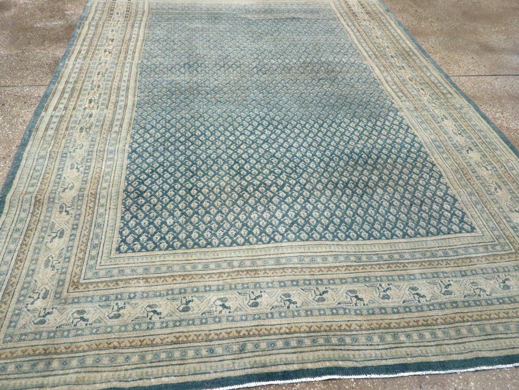 Vintage Persian Tabriz Accent Carpet, No.31039 - Galerie Shabab