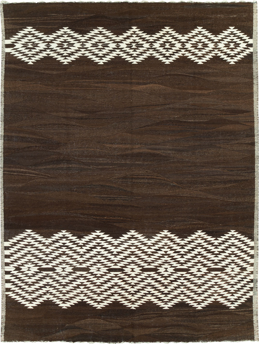 Contemporary Turkish Flatweave Kilim Room Size Carpet, No.31046 - Galerie Shabab