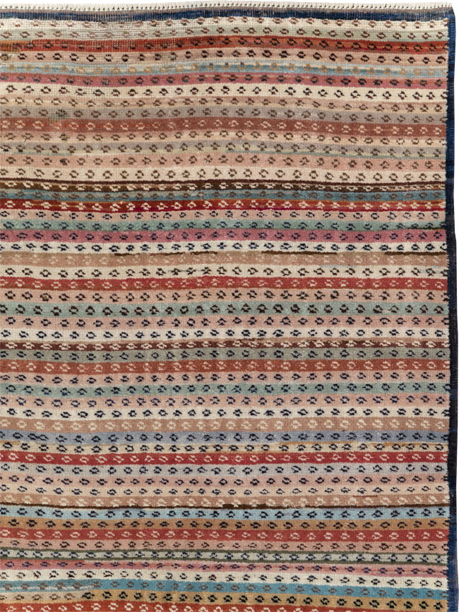 Vintage Turkish Anatolian Wide Gallery Runner, No.31060 - Galerie Shabab