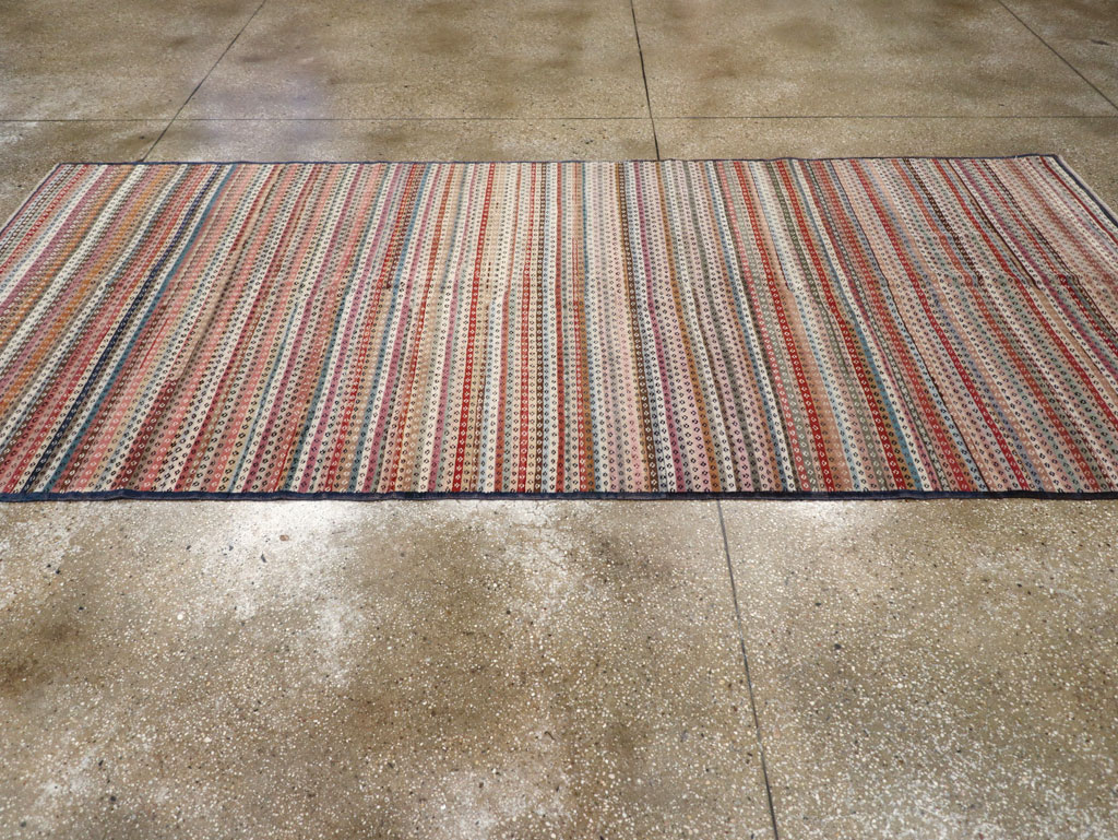 Vintage Turkish Anatolian Wide Gallery Runner, No.31060 - Galerie Shabab