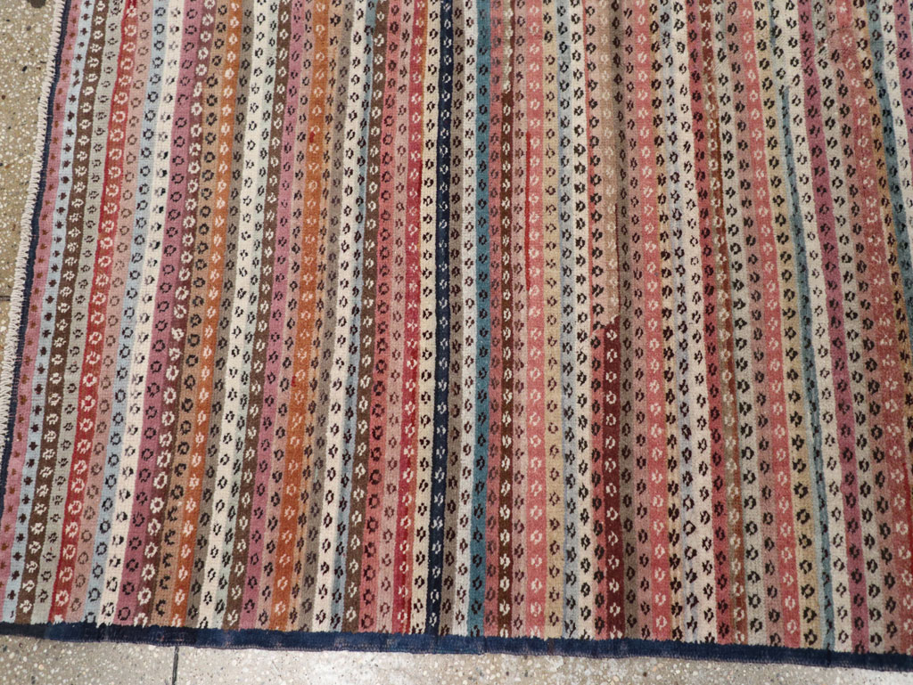Vintage Turkish Anatolian Wide Gallery Runner, No.31060 - Galerie Shabab