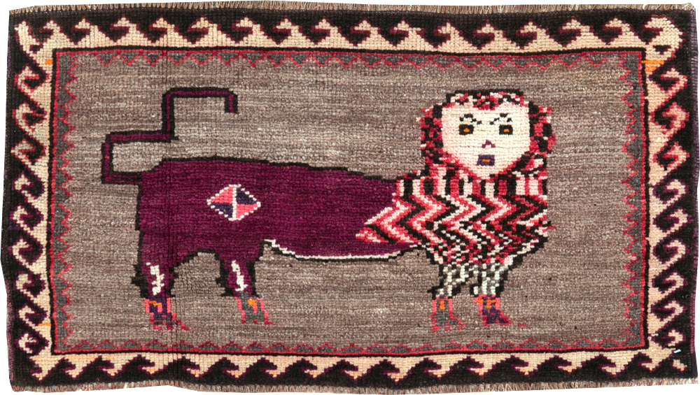 Vintage Pictorial Anatolian Rug, No.31061 - Galerie Shabab