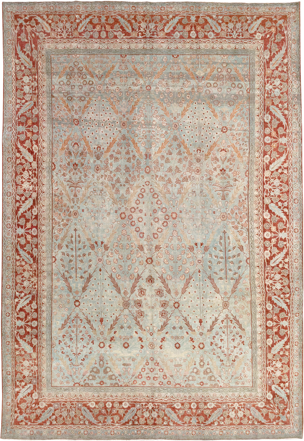 Antique Persian Tabriz Room Size Carpet, No.31063 - Galerie Shabab