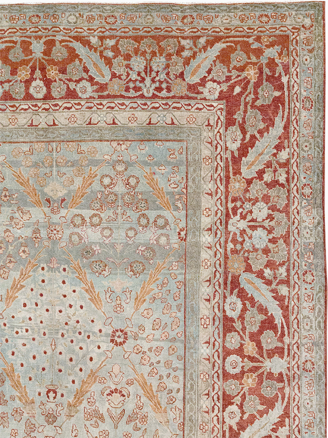 Antique Persian Tabriz Room Size Carpet, No.31063 - Galerie Shabab