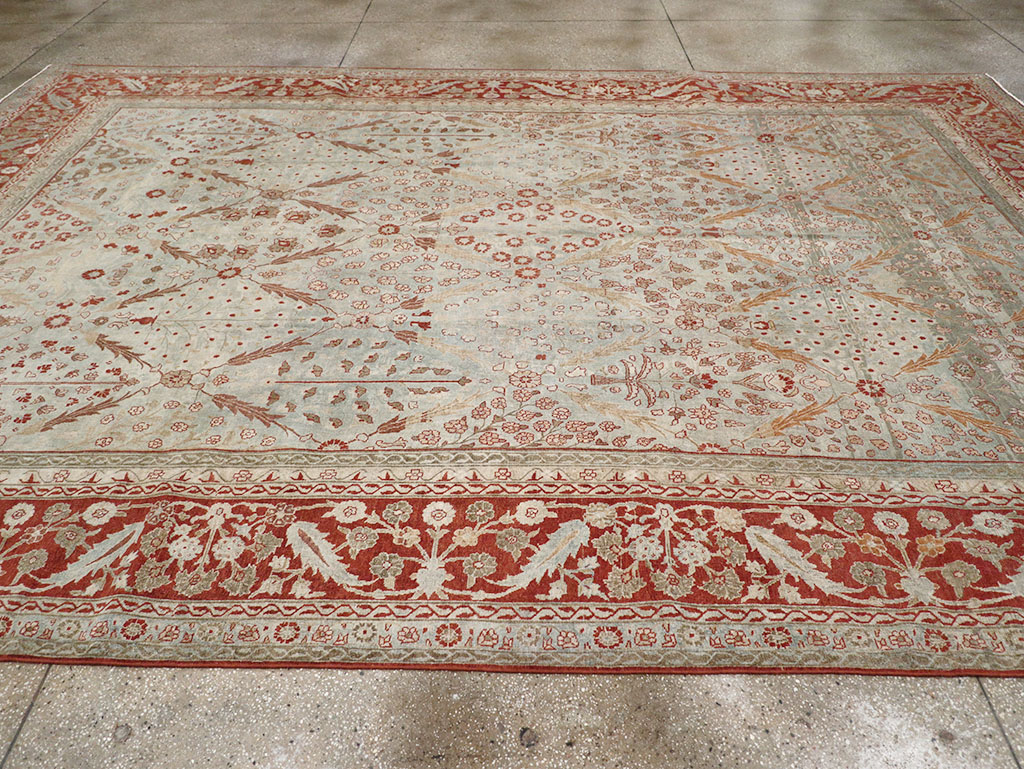 Antique Persian Tabriz Room Size Carpet, No.31063 - Galerie Shabab