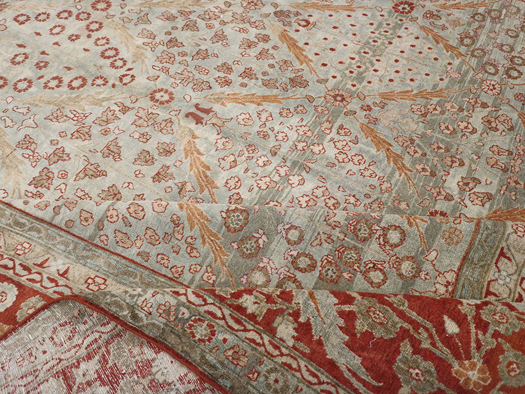Antique Persian Tabriz Room Size Carpet, No.31063 - Galerie Shabab