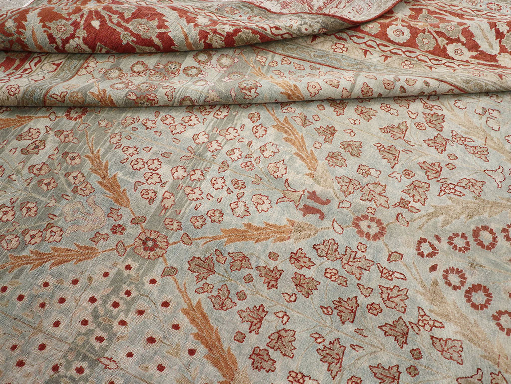 Antique Persian Tabriz Room Size Carpet, No.31063 - Galerie Shabab