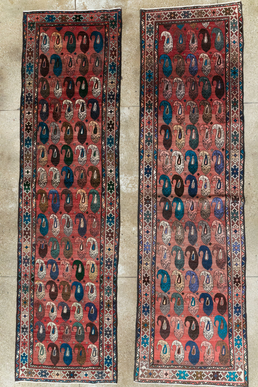 Vintage Persian Malayer Runner (Pair: 2 of 2), No.31067 - Galerie Shabab