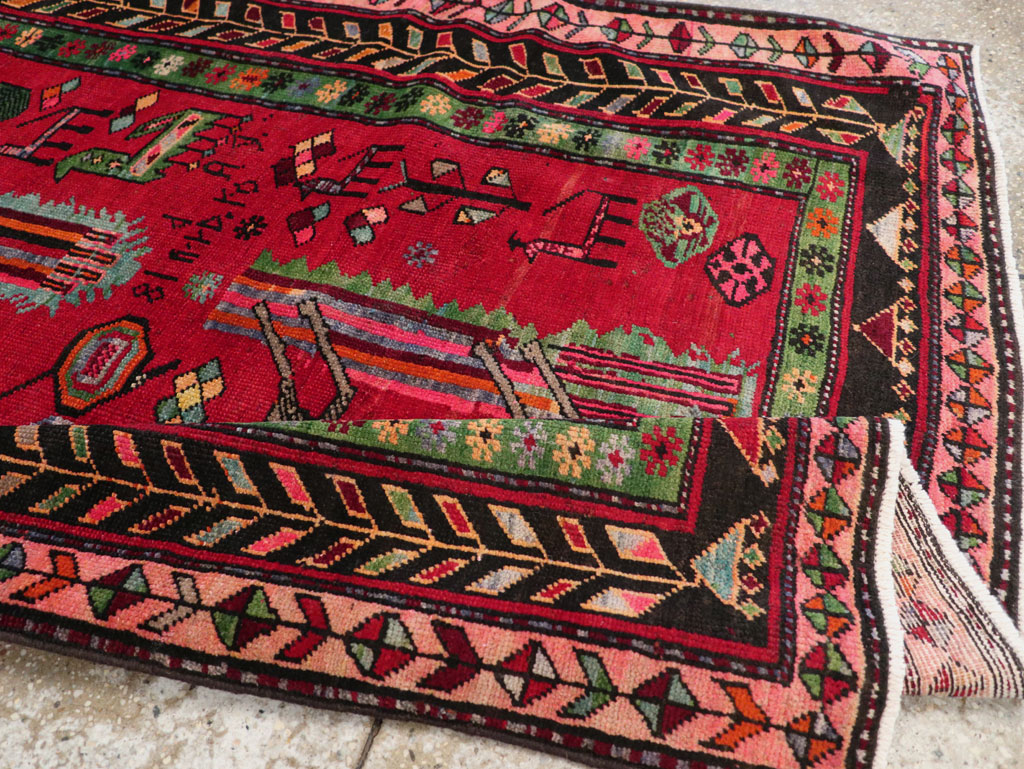 Vintage Caucasian Karabagh Pictorial Rug, No.31068 - Galerie Shabab