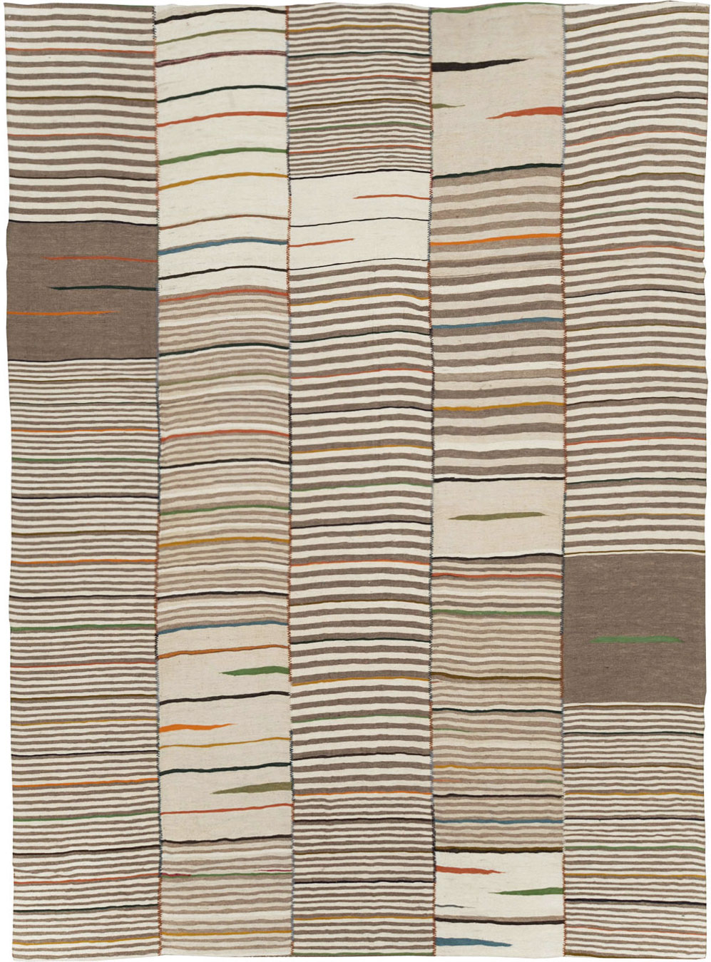 Contemporary Turkish Flatweave Kilim Room Size Carpet, No.31072 - Galerie Shabab
